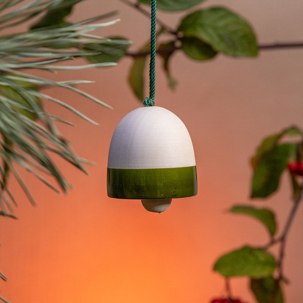 Christmas Bell Green - Block Colour Bottom