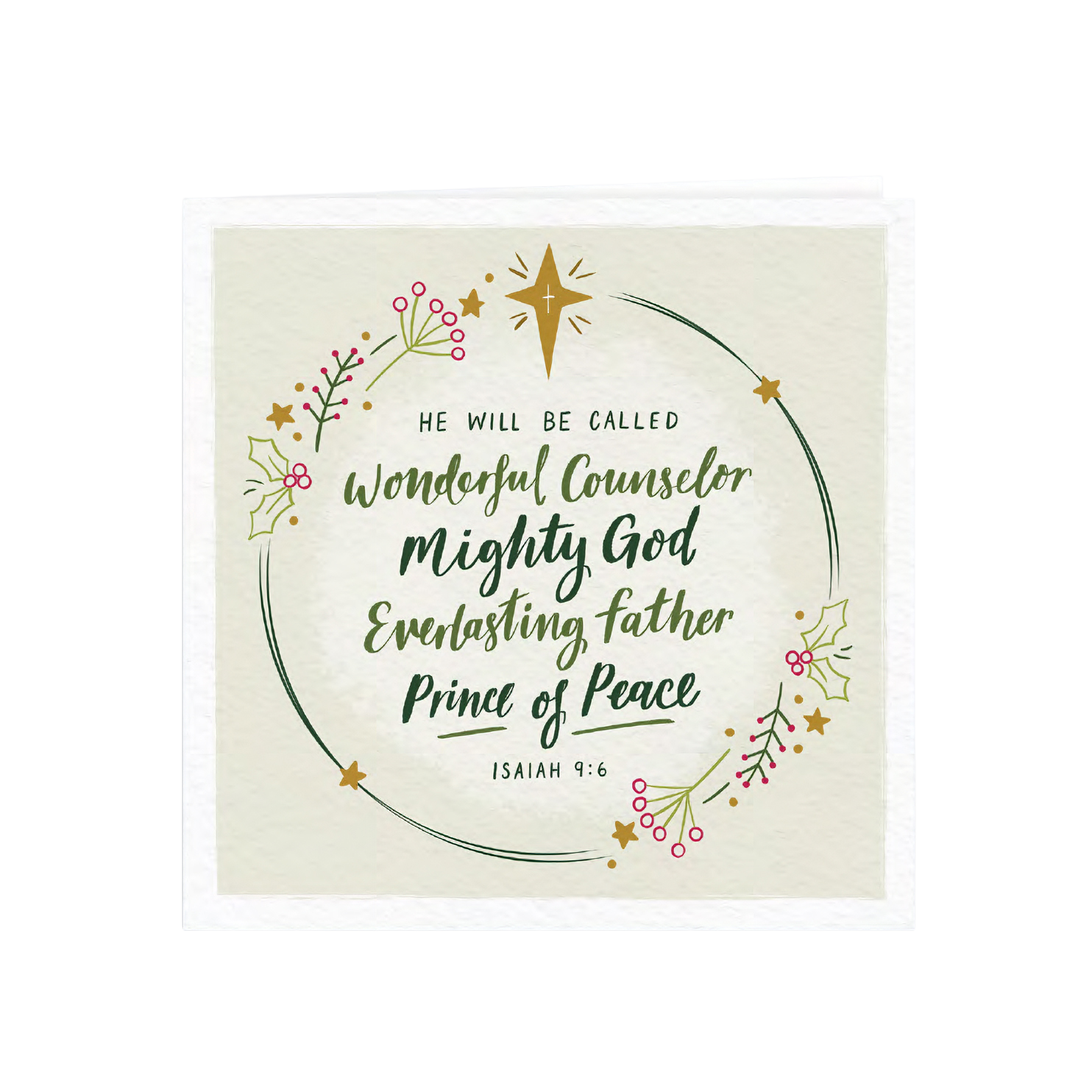 'Wonderful Counselor' Luxury Christmas Card