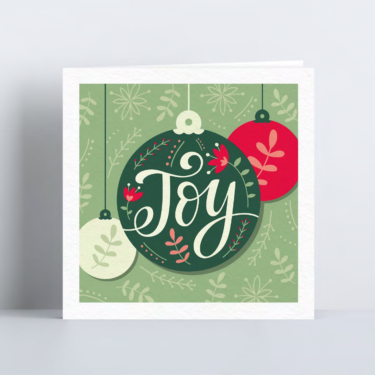 'Joy' Bauble Luxury Christmas Card