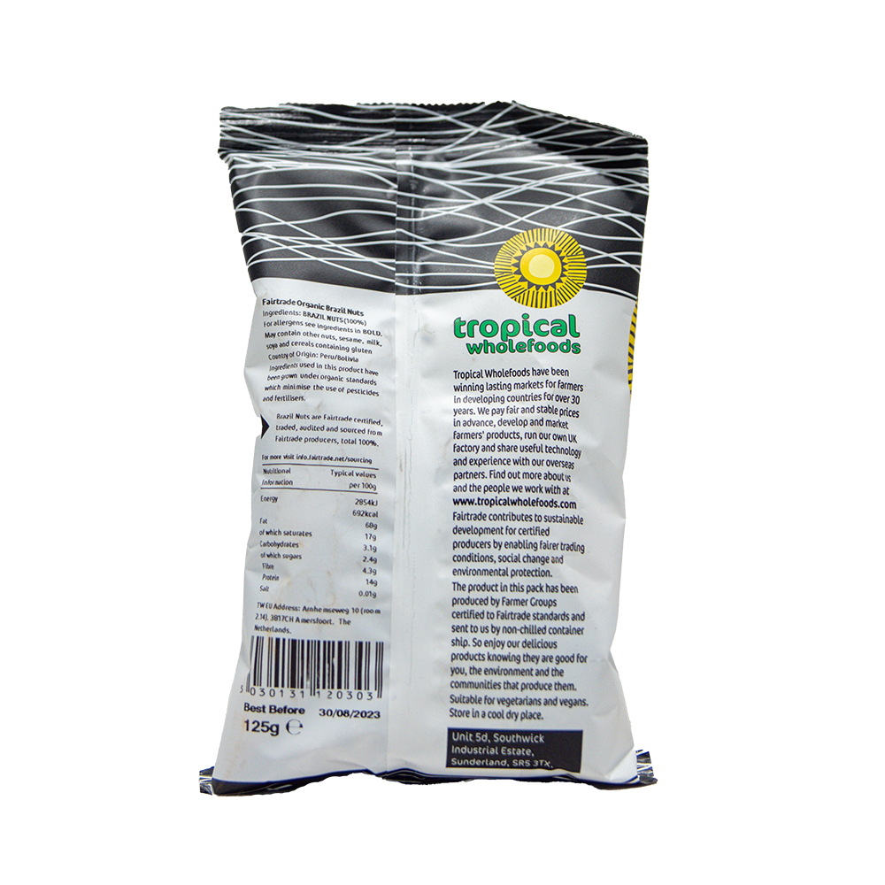 Organic Fairtrade Brazil Nuts (125g)