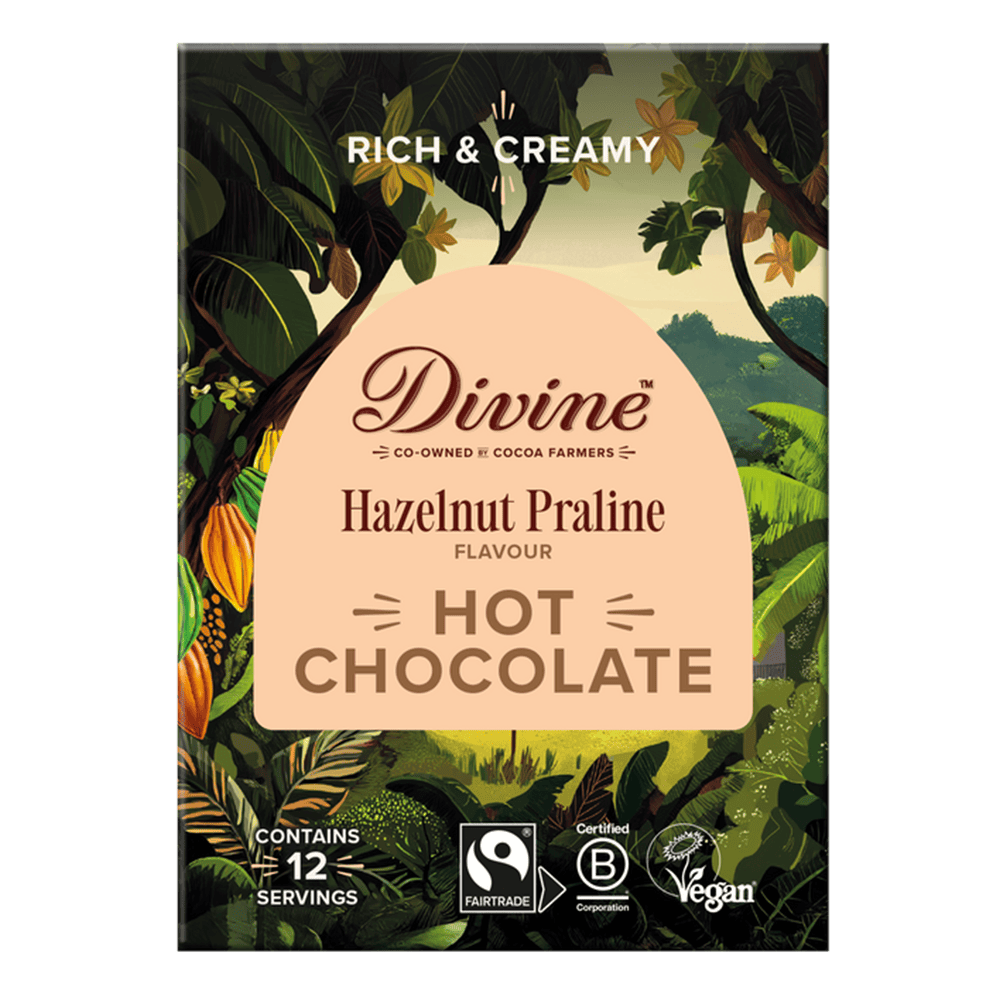 Divine Divine Hazelnut Hot Chocolate 250g | Fairtrade Vegan Hot Chocolate