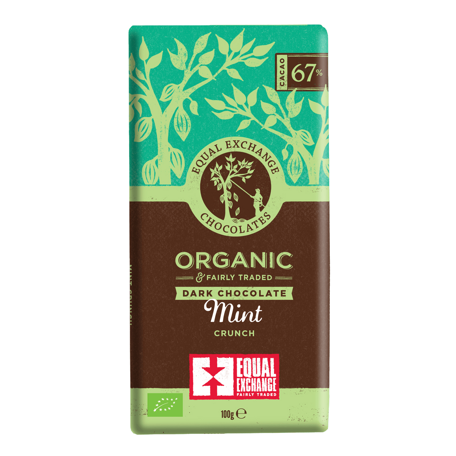 Equal Exchange Organic Dark chocolate with Mint Crunch 67%