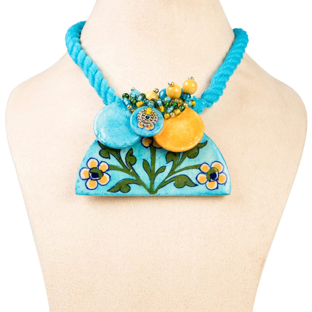 Ethiqana Half Disc Necklace - Turquoise