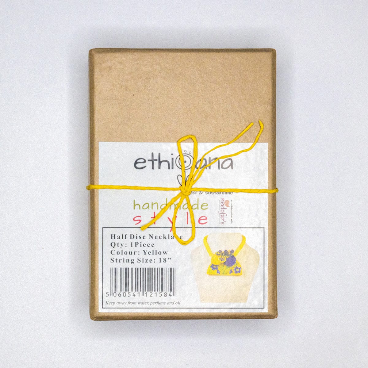 Ethiqana Half Disc Necklace - Yellow