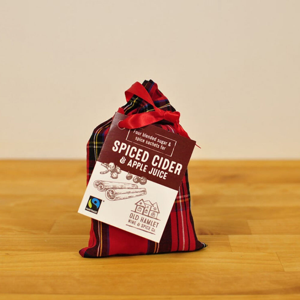 Fairtrade Spices For Hot Cider And Apple Juice (4 Sachets In Tartan Bag)