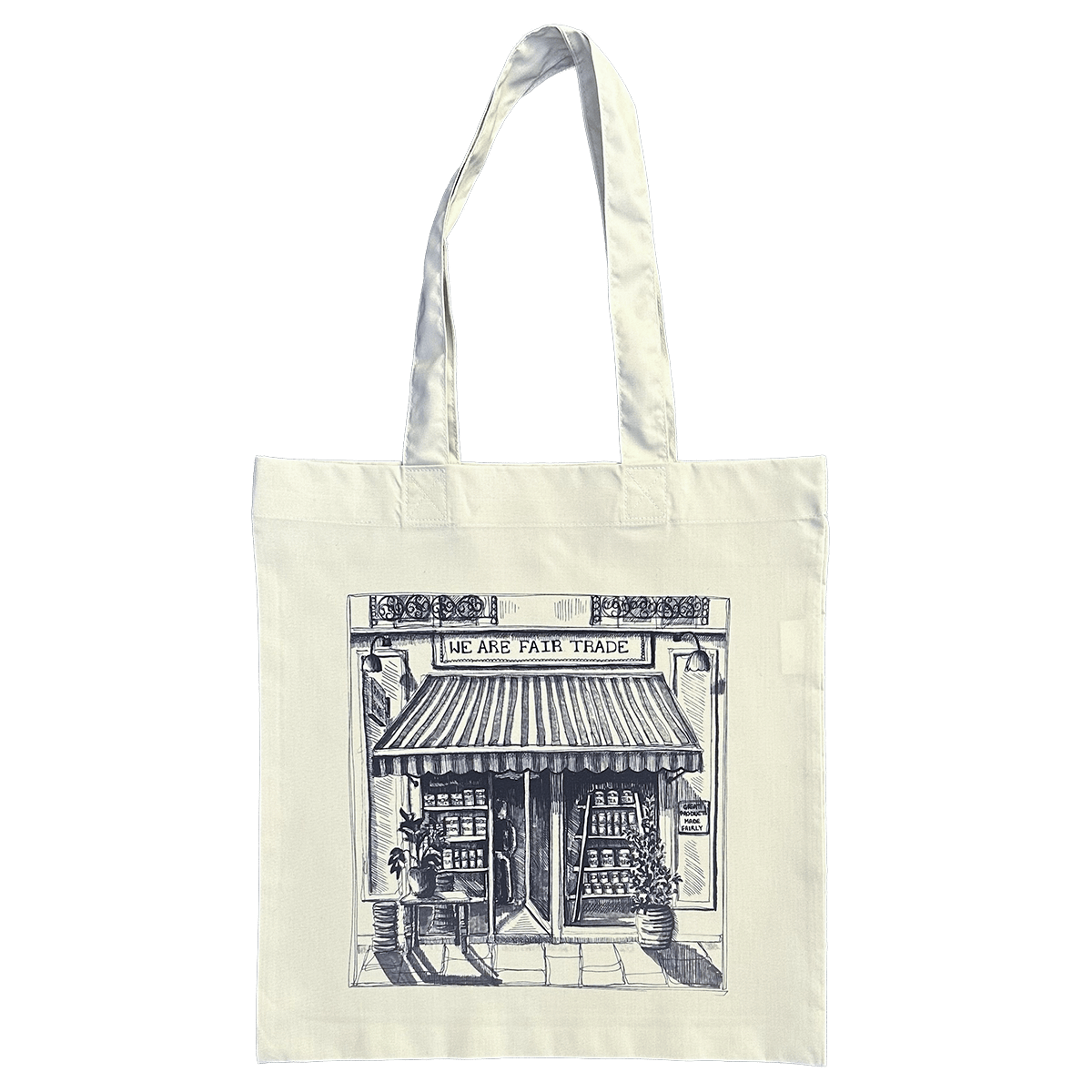 We Are Fair Trade Delicatessen Tote Bag - Dark Navy
