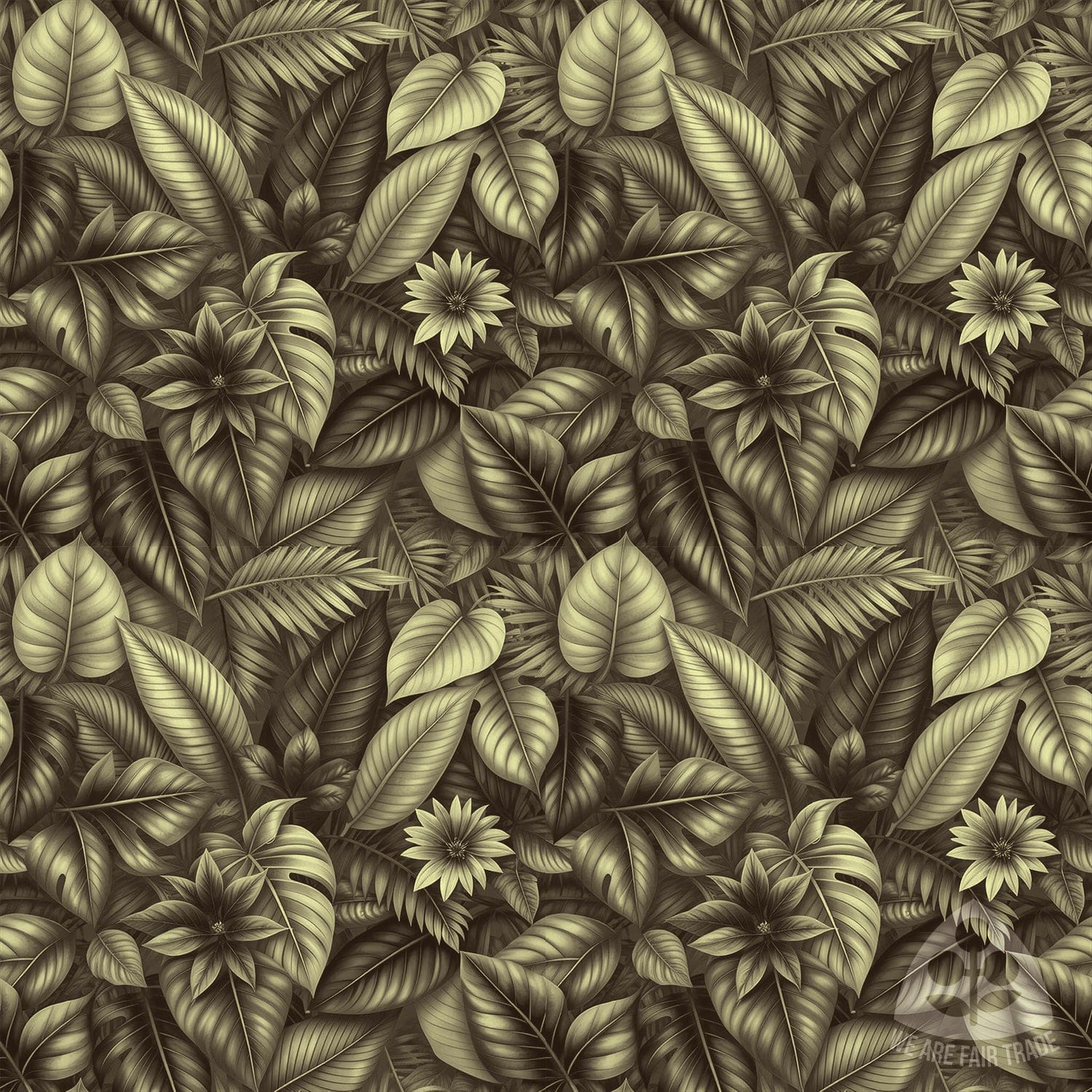 We Are Fair Trade South American Flowers Tote Bag - Bronze Square Print