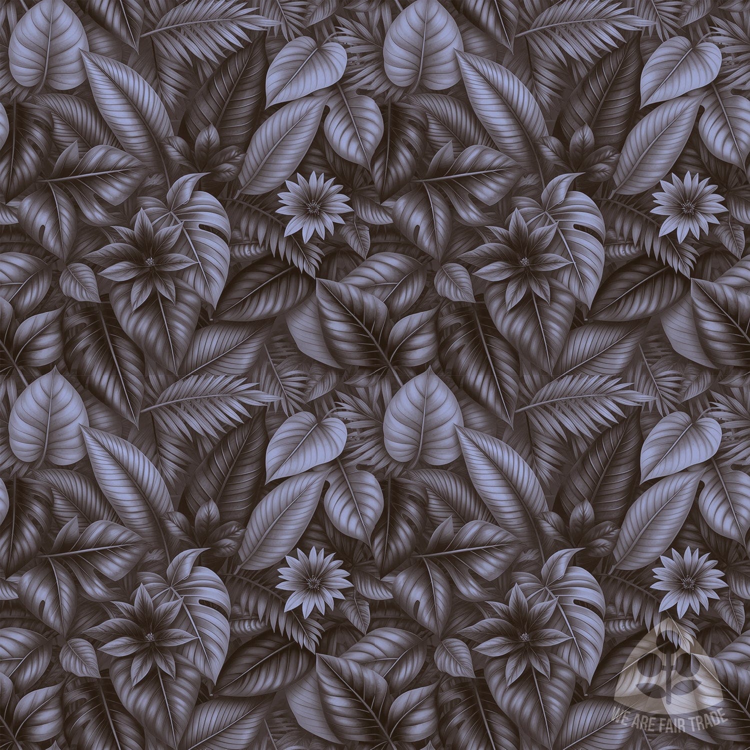 We Are Fair Trade South American Flowers Tote Bag - Teal Bronze Square Print