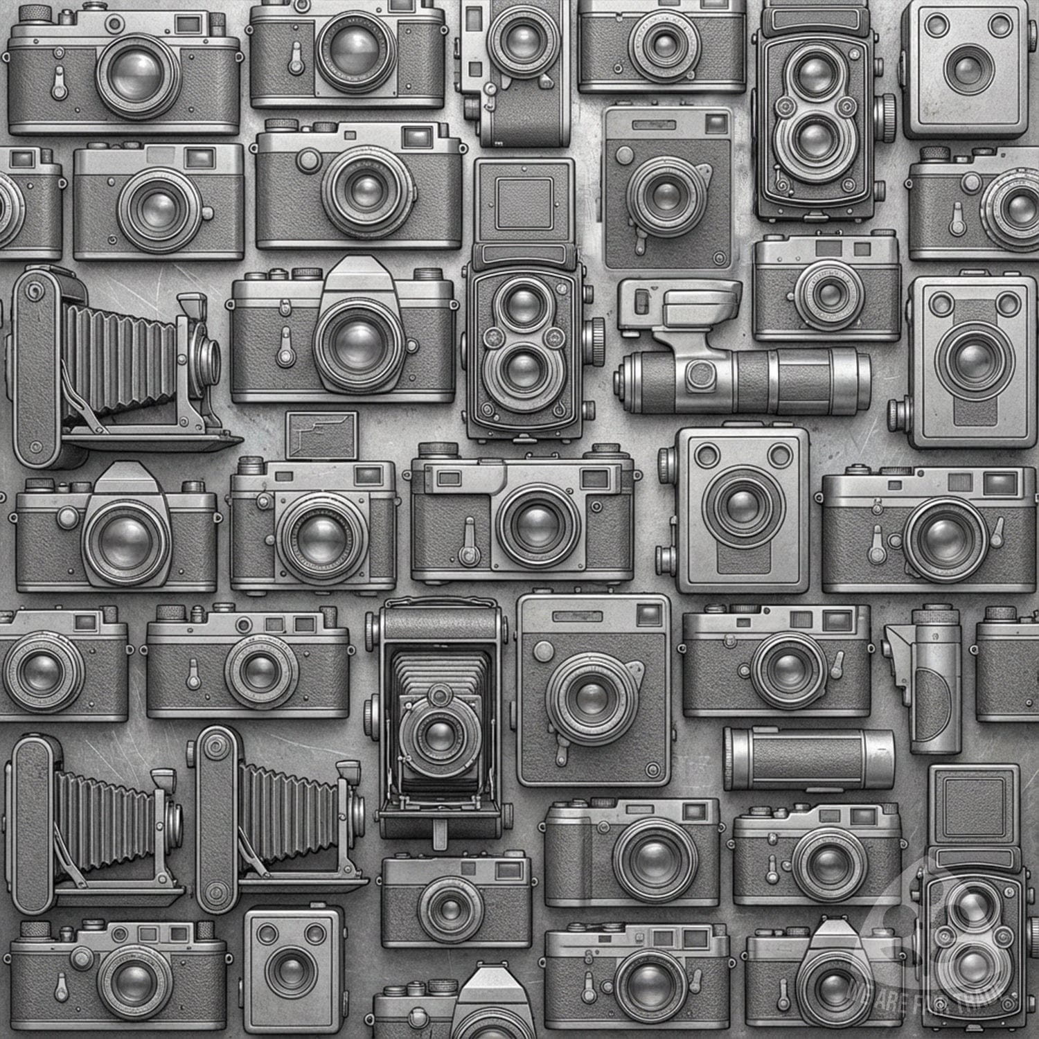 We Are Fair Trade Vintage Cameras Tote Bag - Duotone