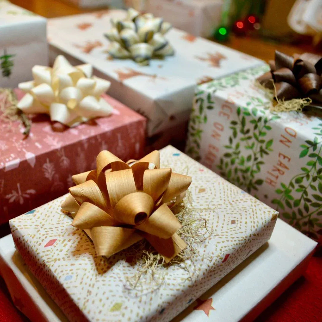 Wrappily Natural Cotton Eco Gift Bows - box of 5