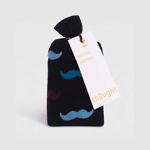 Clayton Bamboo Moustache Socks In A Bag Multi