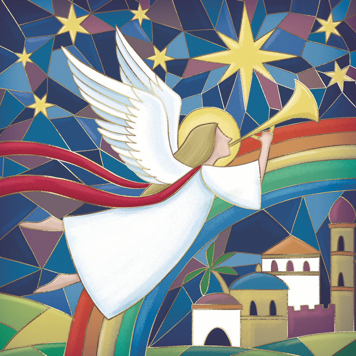 Herald Of The Rainbow Christian Charity Christmas Card (Pack of 10)