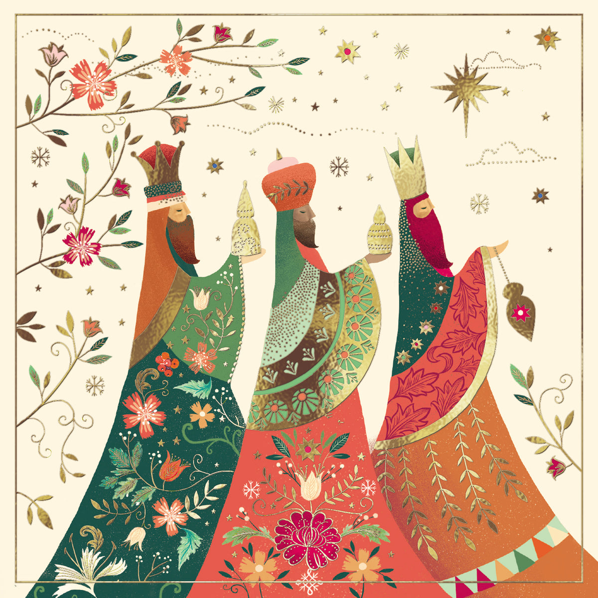 Three Wise Men Christian Charity Christmas Card (Pack of 10)