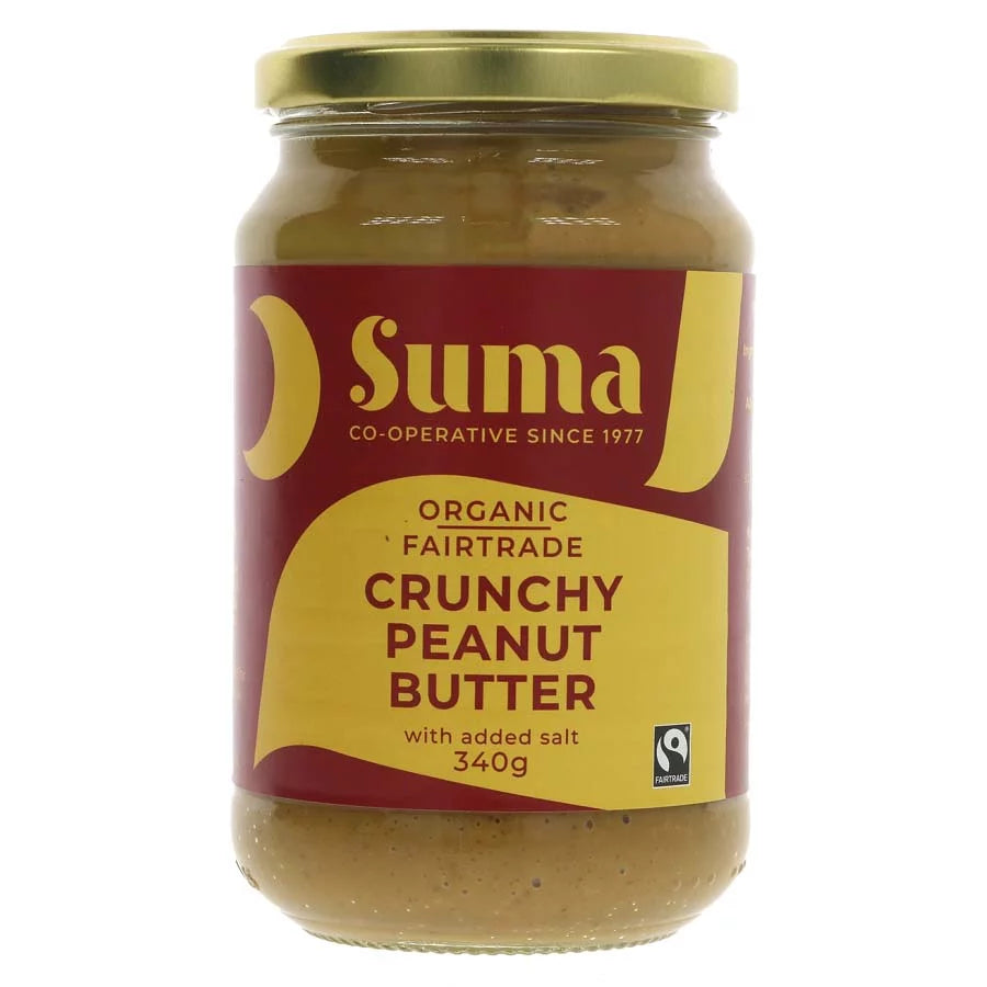 Suma Fairtrade Organic Peanut Butter - Crunchy (340g)