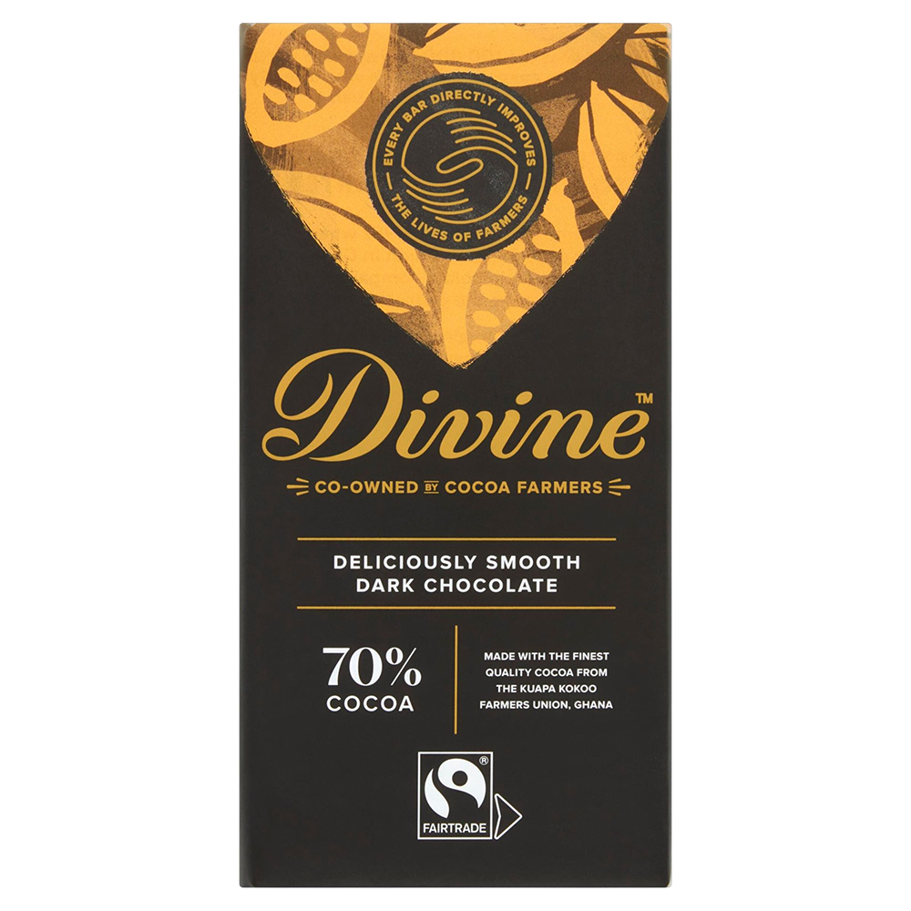 Divine ChocolateDivine 70% Dark Chocolate Bar  90g