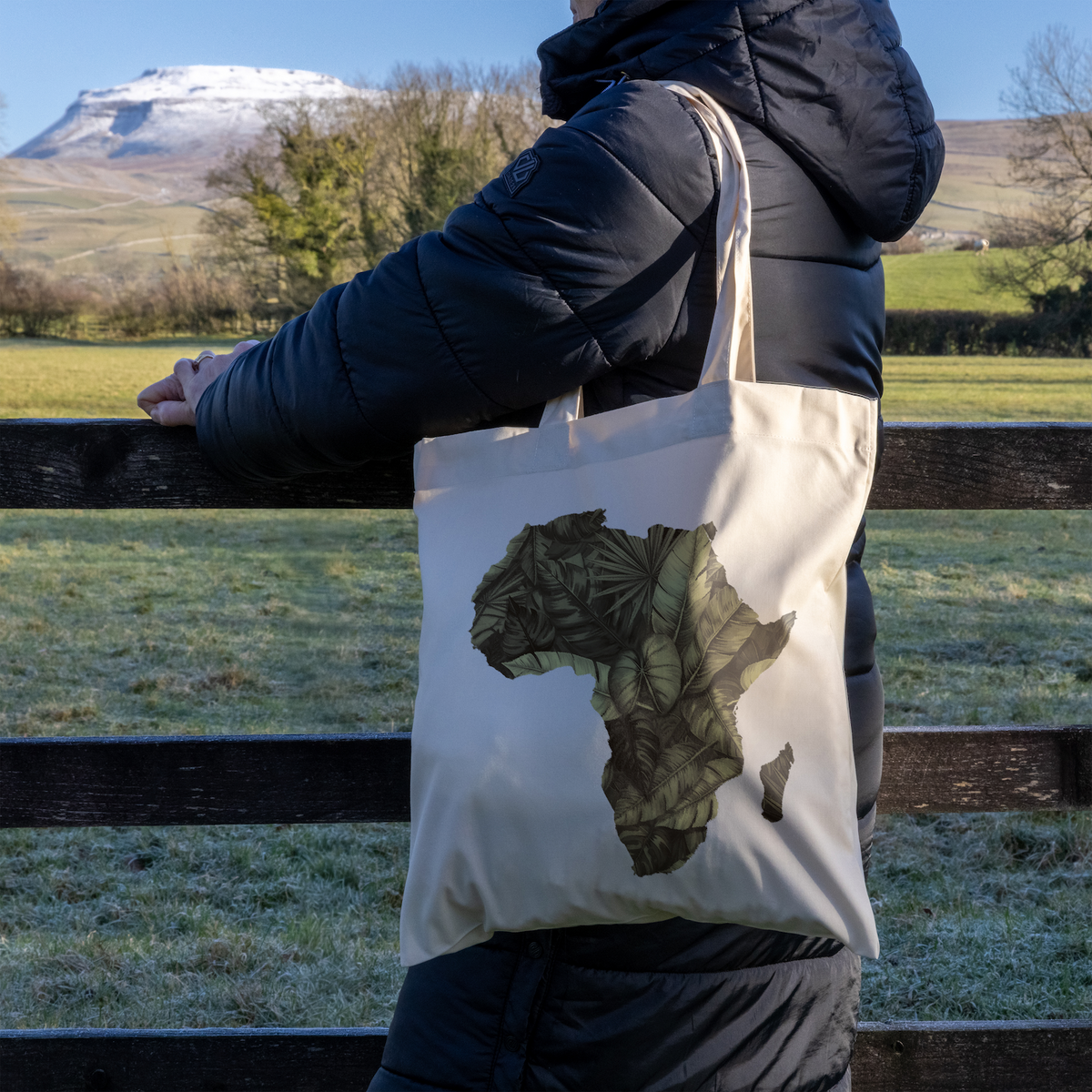 African Leaves Tote Bag - Bronze