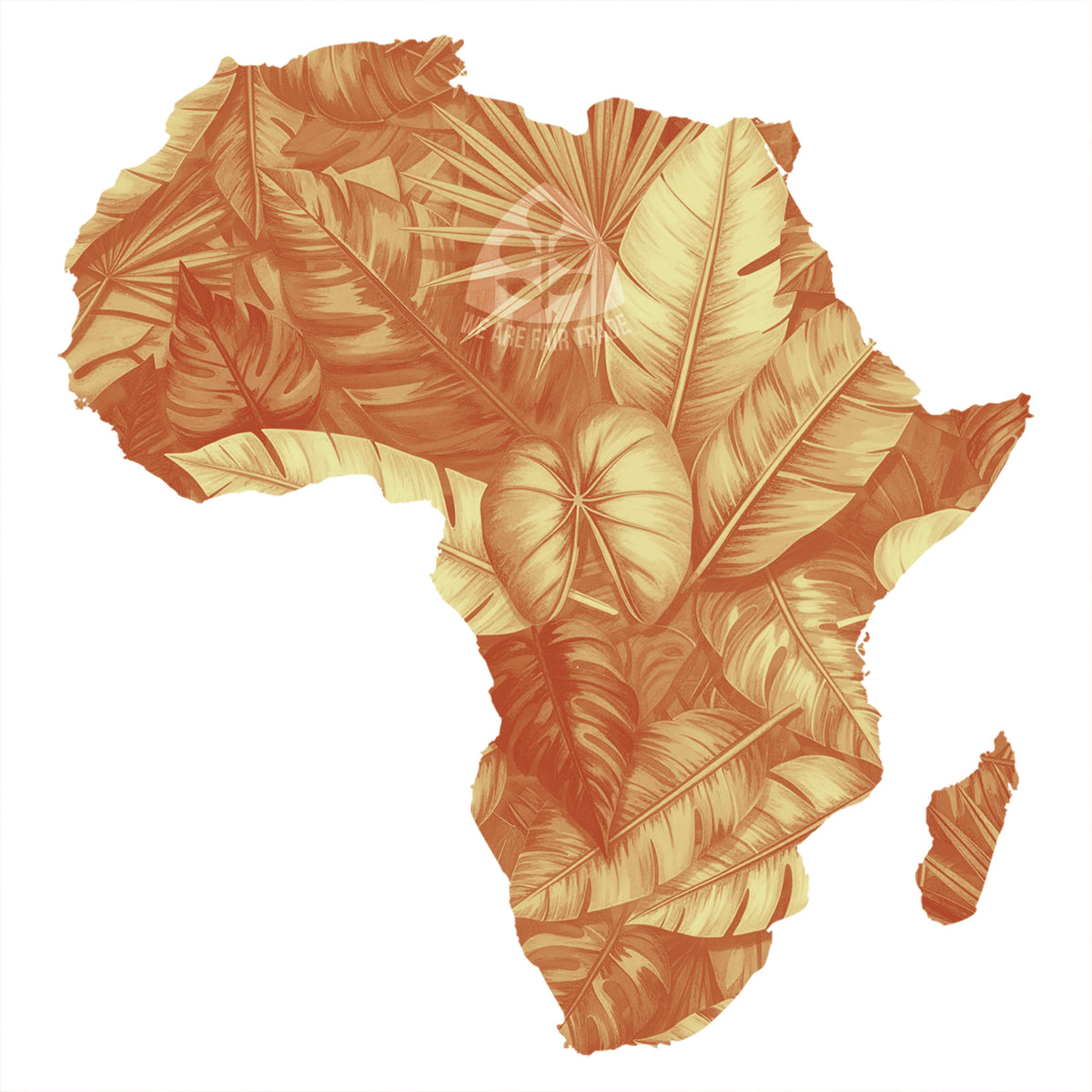 African Leaves Tote Bag - Red/Gold