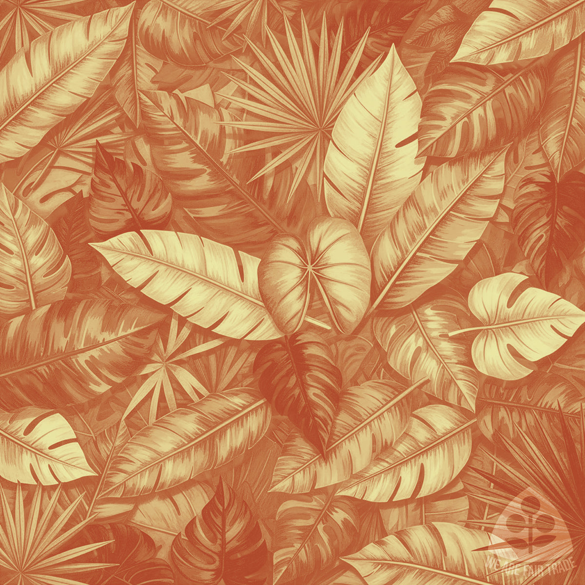 African Leaves Tote Bag - Red/Gold