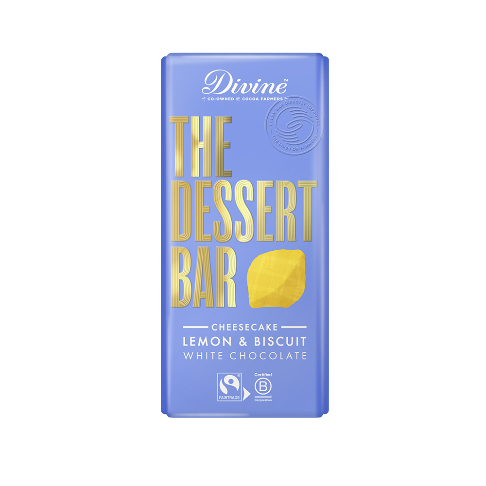 Divine 26% White Chocolate Lemon Cheesecake with Lemon Crisp and Biscuit (180g)