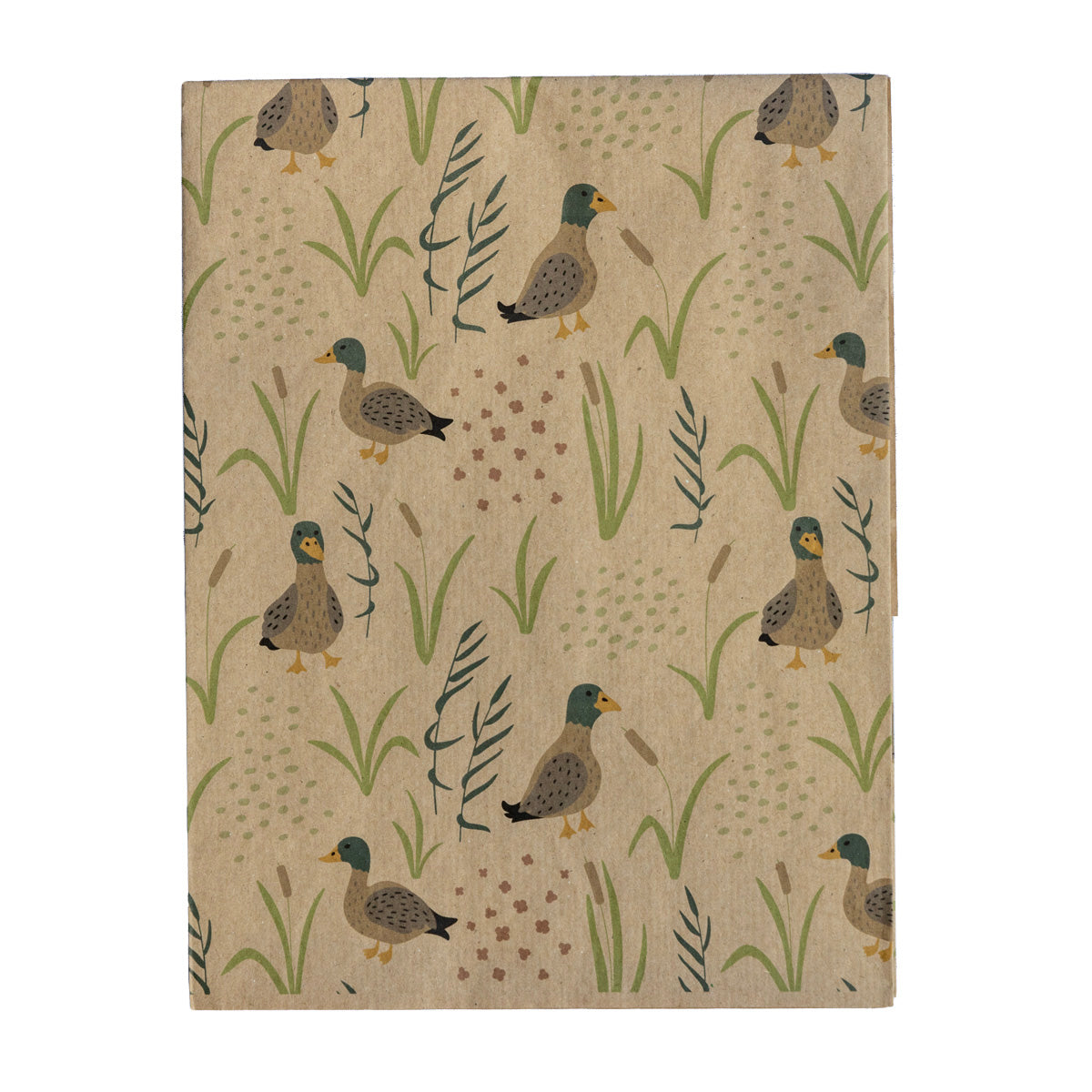 Duck Print Recycled Kraft Gift Wrapping Paper (1m x 50cm)