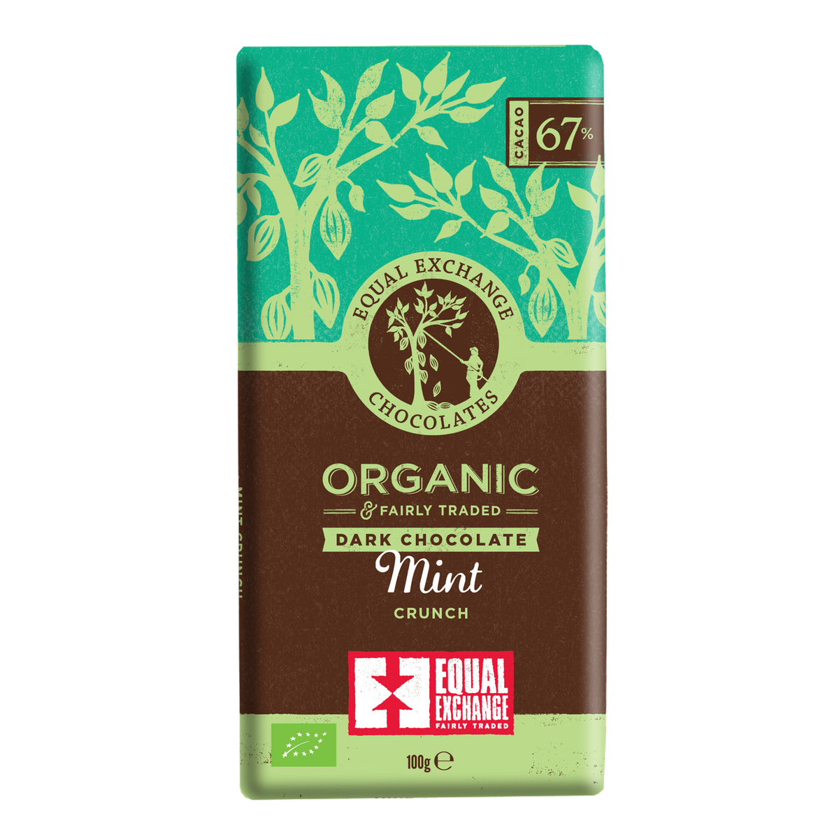 Organic Dark chocolate with Mint Crunch 67%