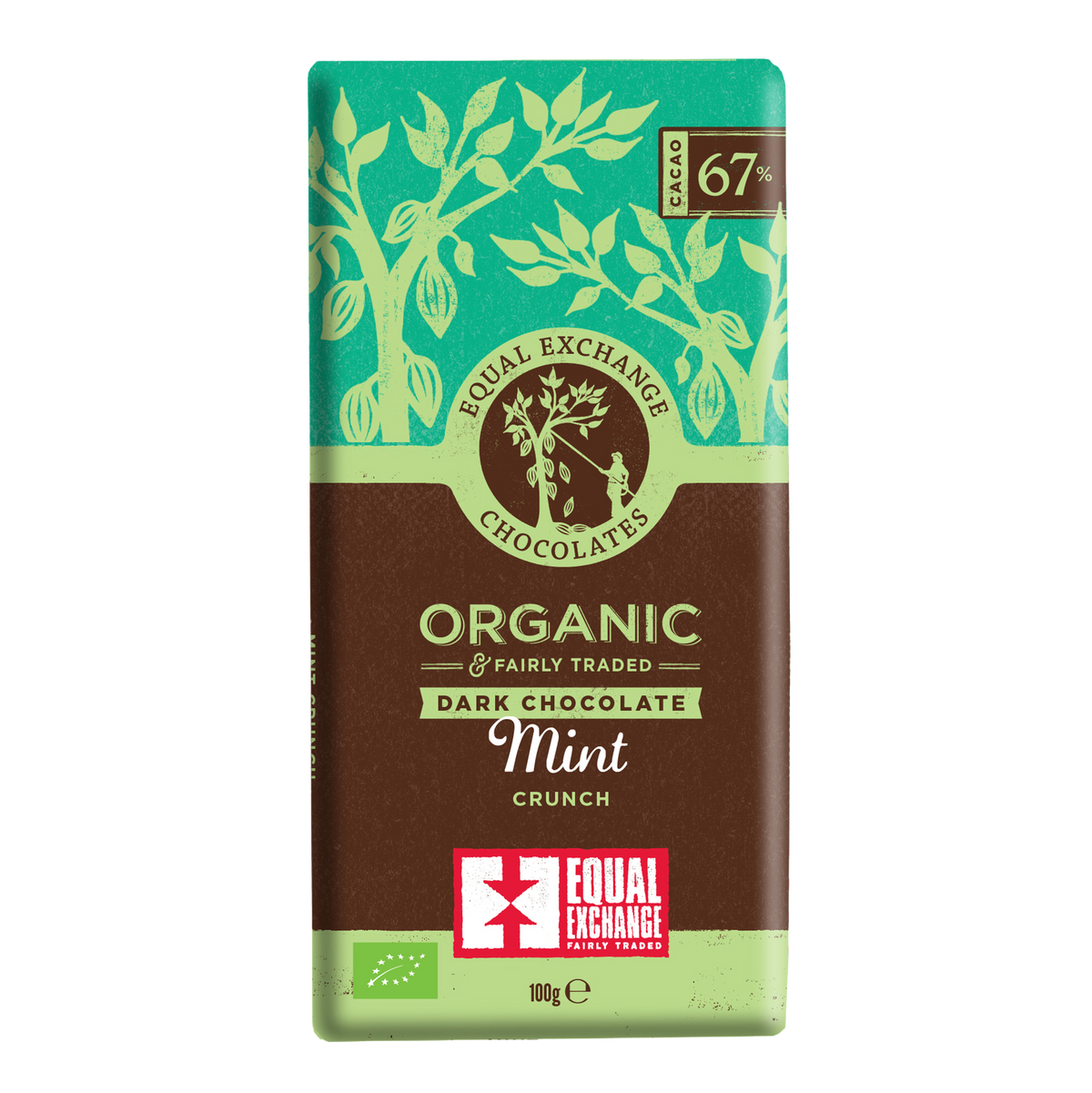 Organic Dark chocolate with Mint Crunch 67%