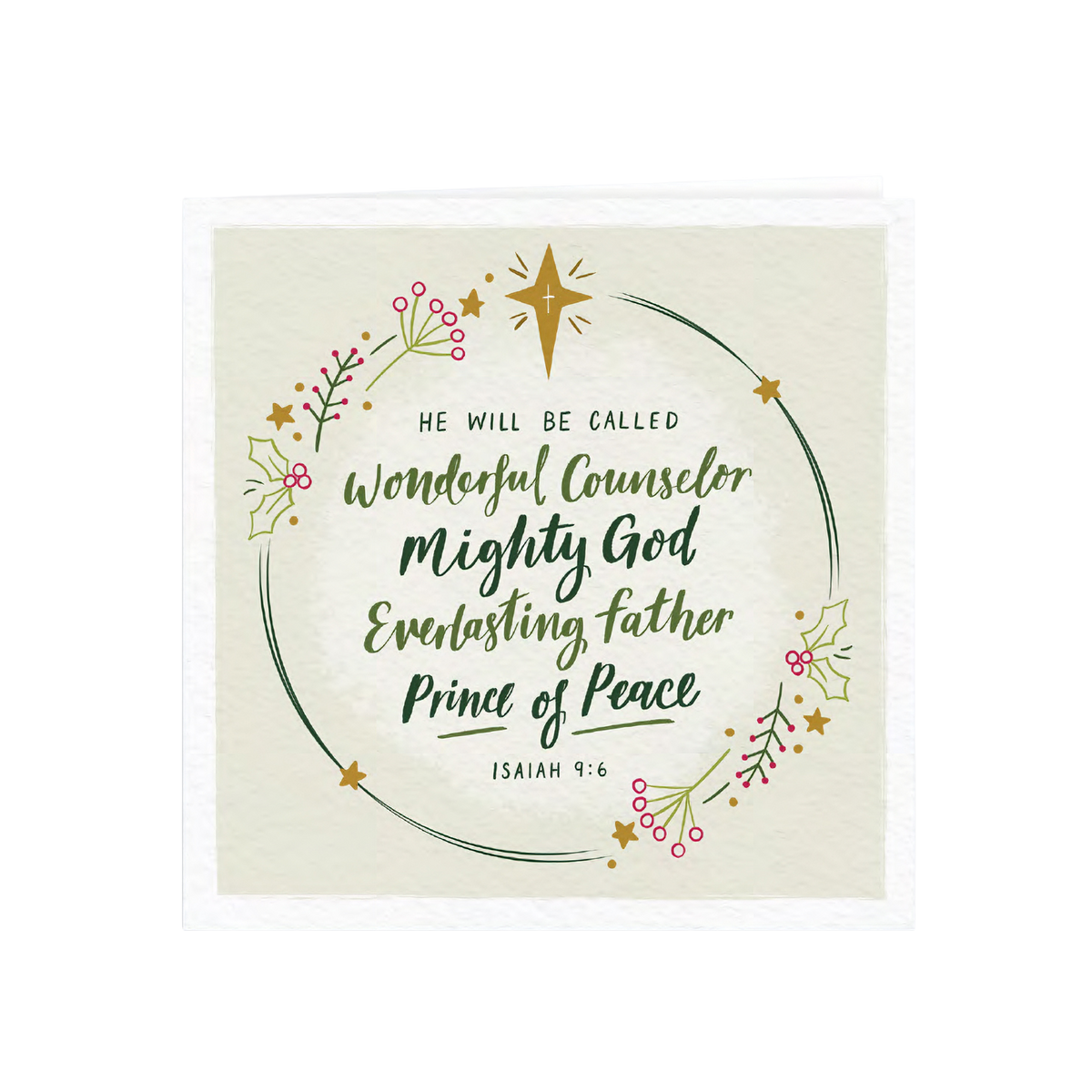&#39;Wonderful Counselor&#39; Luxury Christmas Card