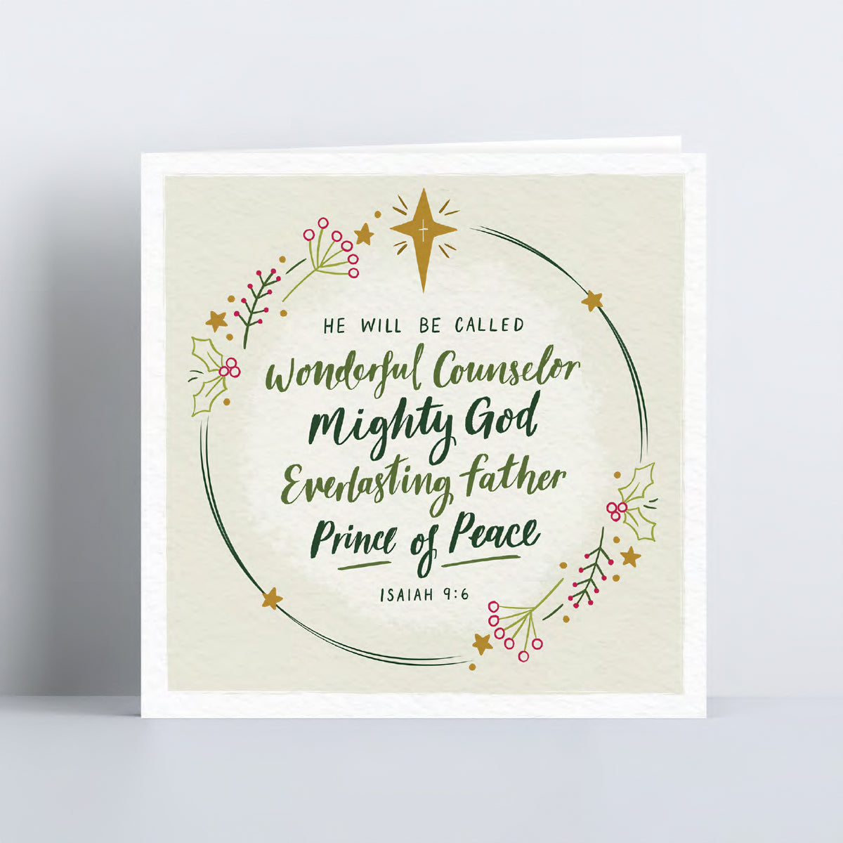 &#39;Wonderful Counselor&#39; Luxury Christmas Card