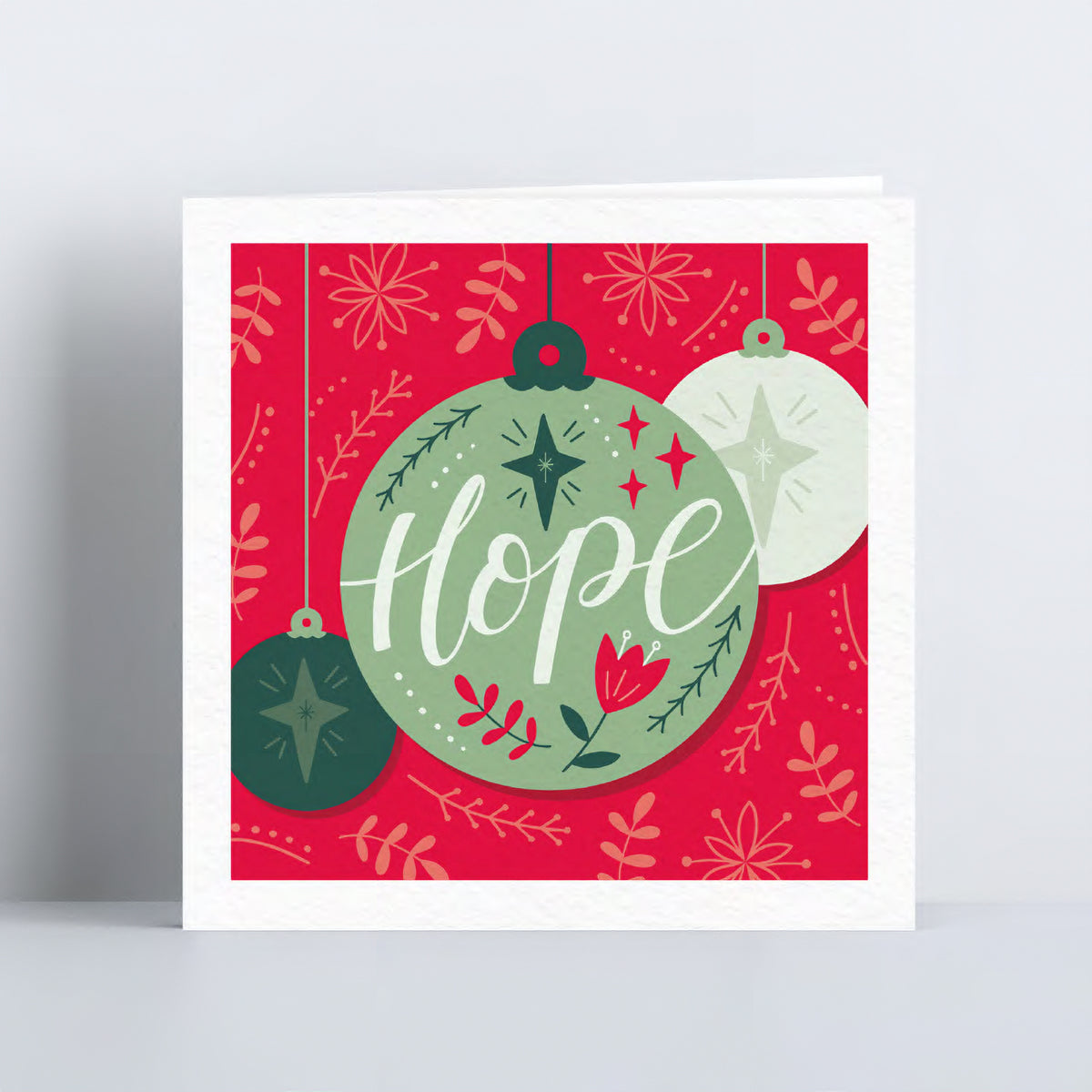 &#39;Hope&#39; Bauble Luxury Christmas Card