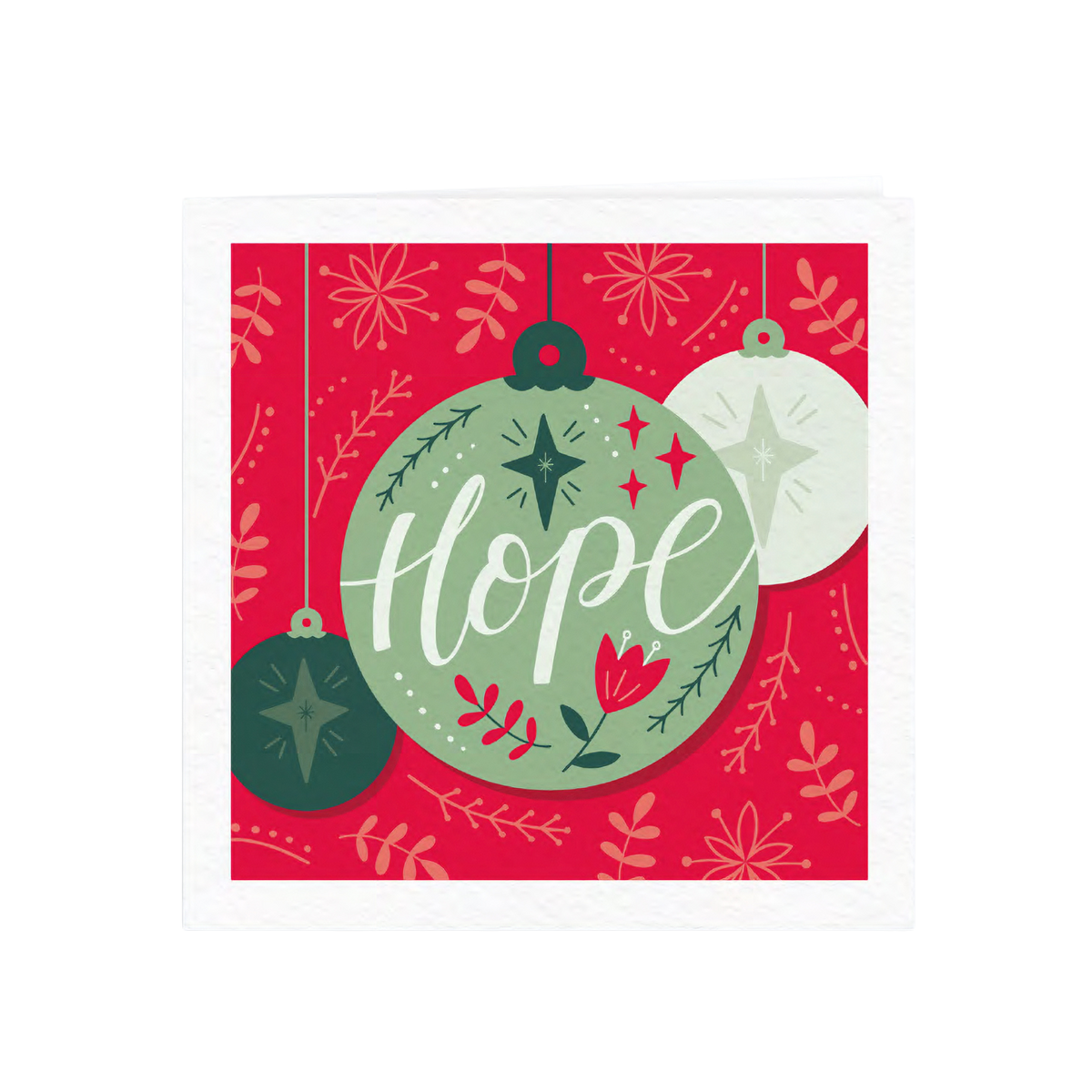 &#39;Hope&#39; Bauble Luxury Christmas Card