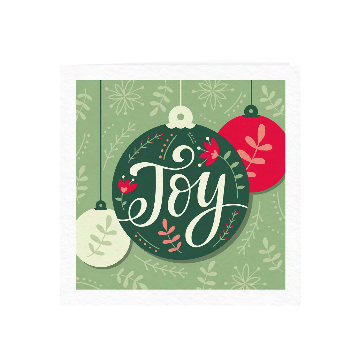 'Joy' Bauble Luxury Christmas Card