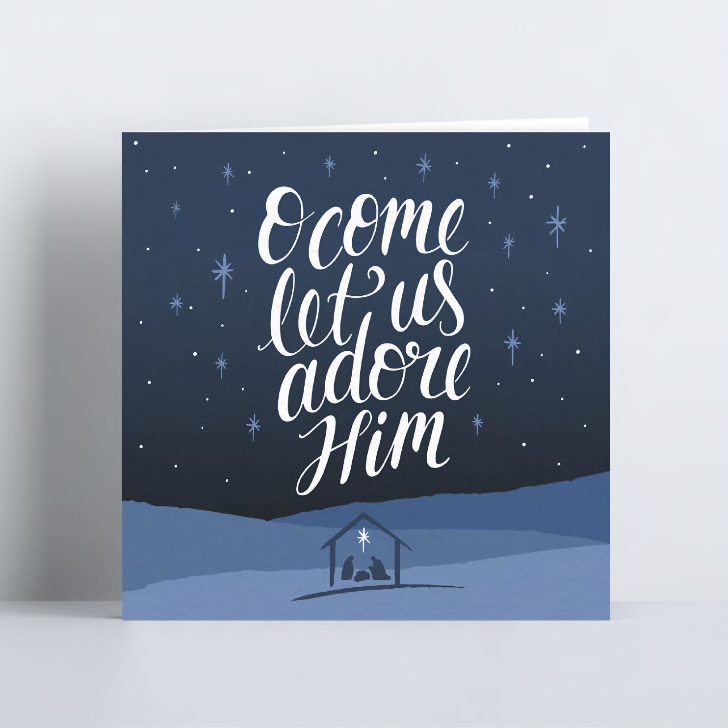 'O Come Let Us Adore Him' Luxury Christmas Card