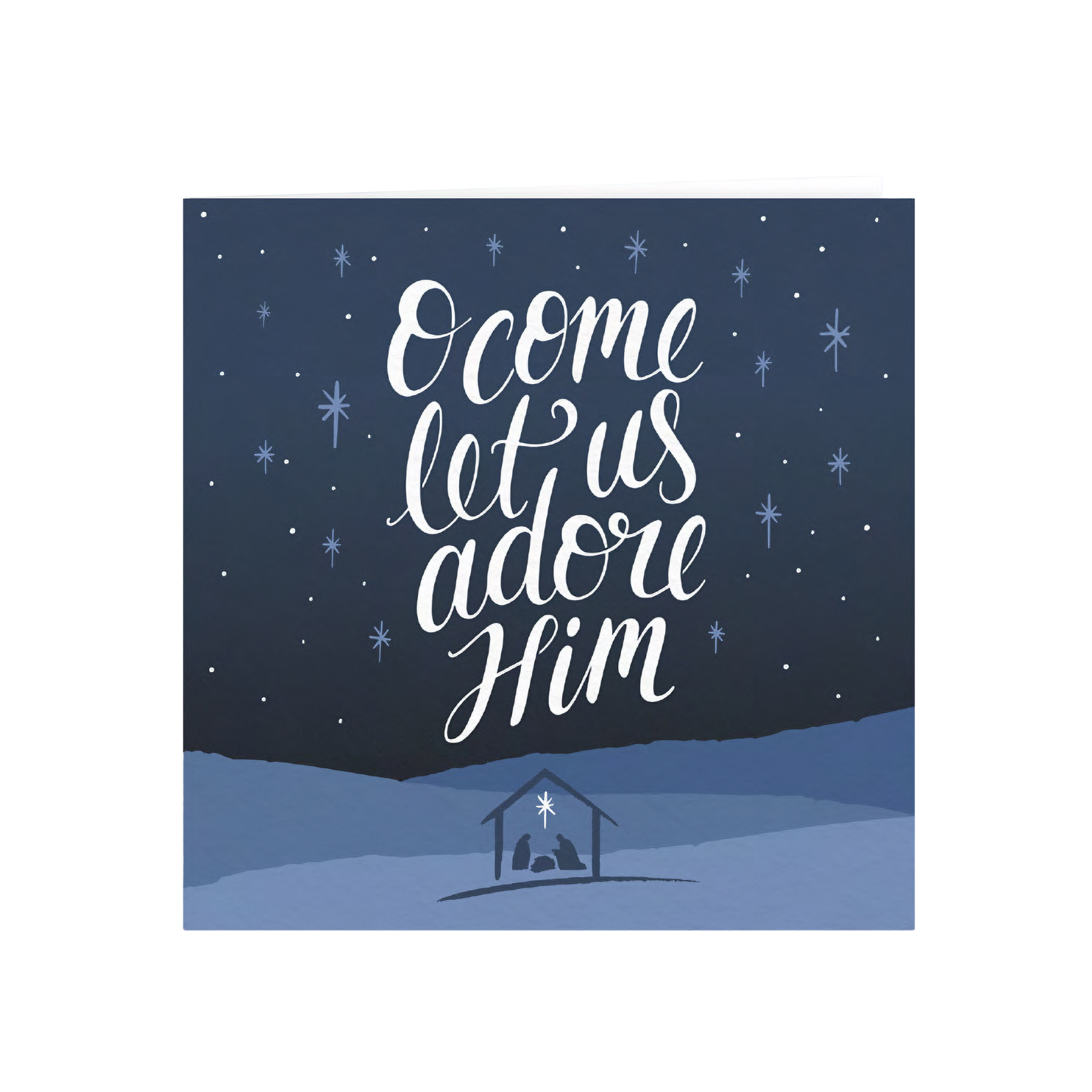 'O Come Let Us Adore Him' Luxury Christmas Card