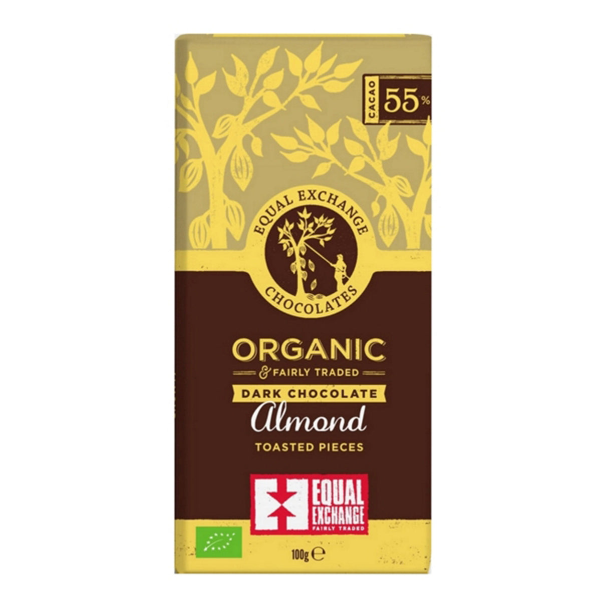 Organic Dark chocolate with Almonds 55%