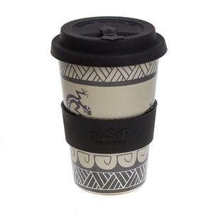 Gecko & Dragonfly Reusable Rice Husk Travel Cup