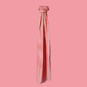 Cotton Scarf, Metallic Rose Gold Print
