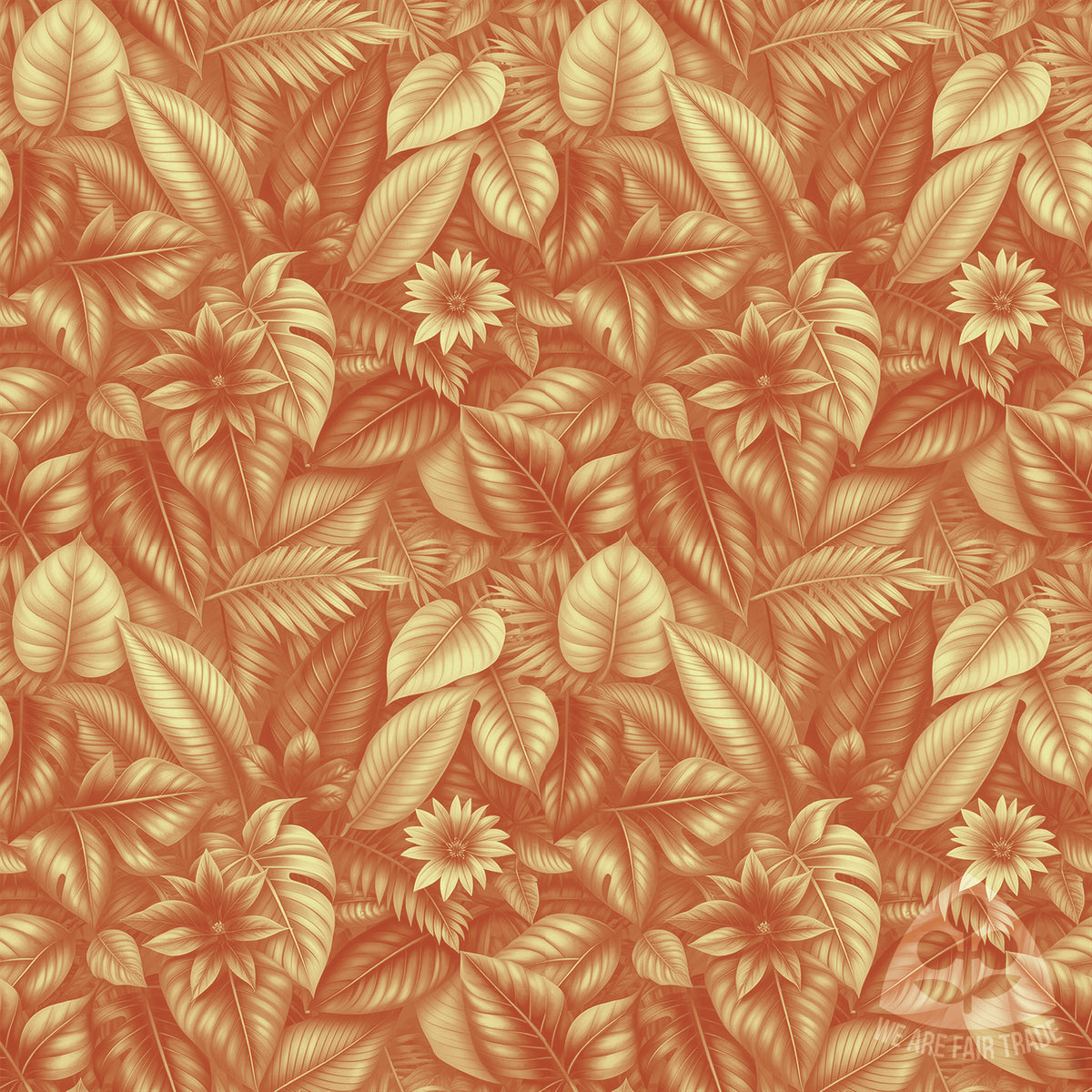 South American Flowers Tote Bag - Red/Gold