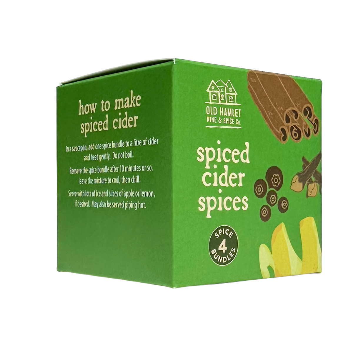 Spiced Cider/Apple Juice Pouchettes in Green Cube