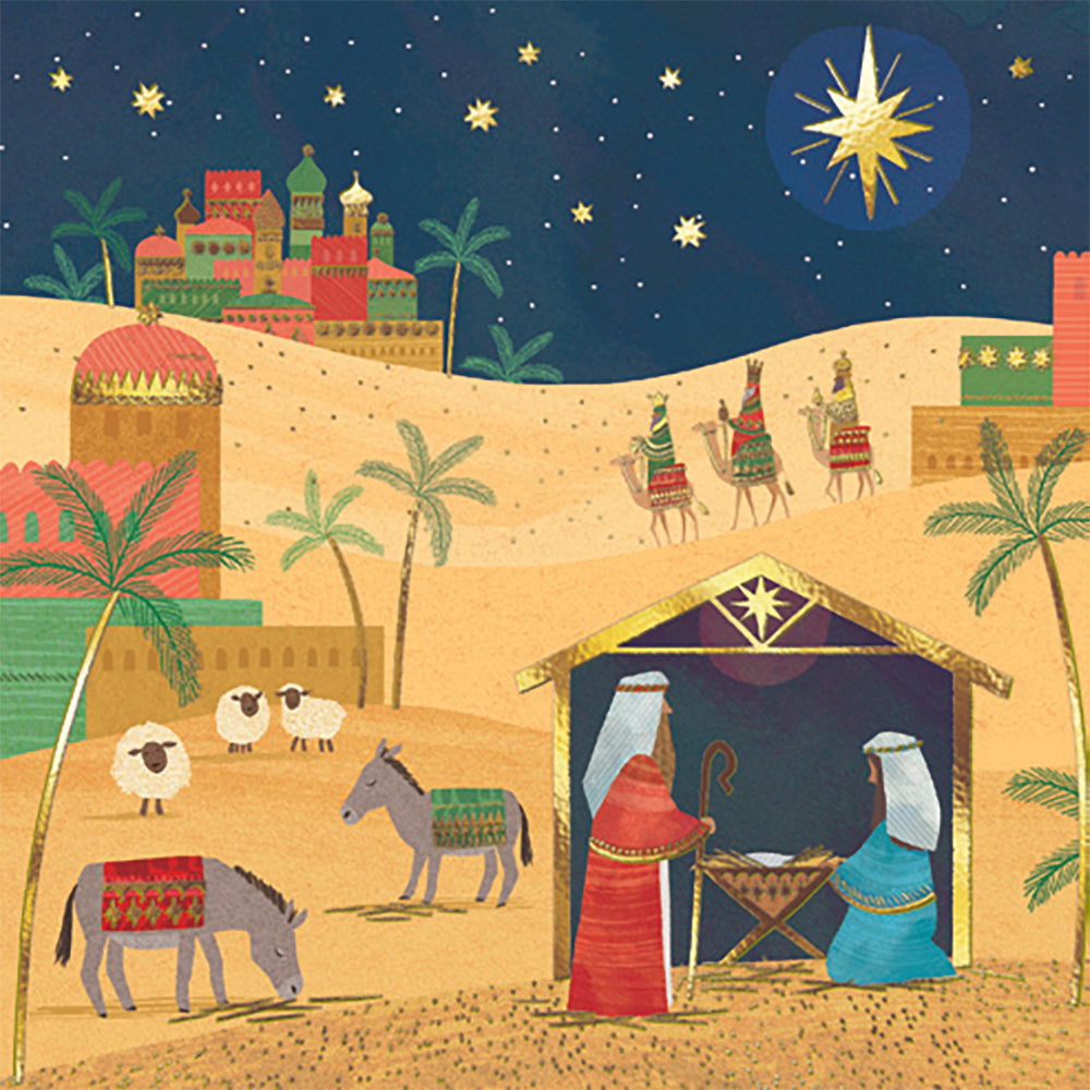 The Christmas Story - Christian Charity Christmas Cards (Pack of 10)