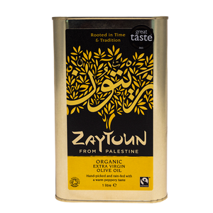 Zaytoun Fairtrade Organic Extra Virgin Olive Oil (1 Litre)