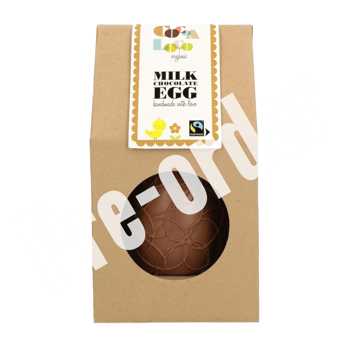 Cocoa Loco Milk Chocolate Easter Egg (225g) | Fairtrade Organic Hand-Made UK