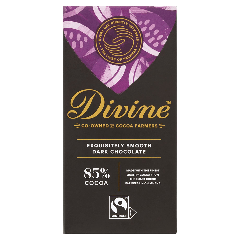 Divine Divine 85% Dark Chocolate Bar  90g