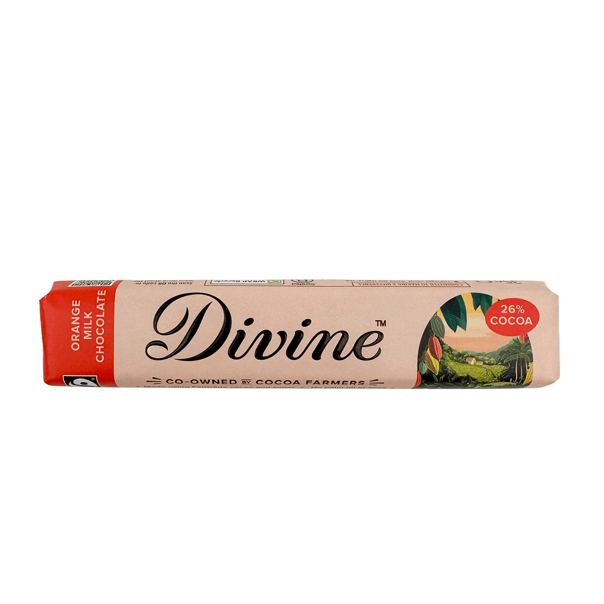 Divine Divine Chocolate Orange Milk Chocolate 5x35g Bars | Fairtrade