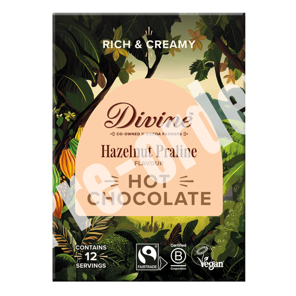 Divine Divine Hazelnut Hot Chocolate 250g | Fairtrade Vegan Hot Chocolate