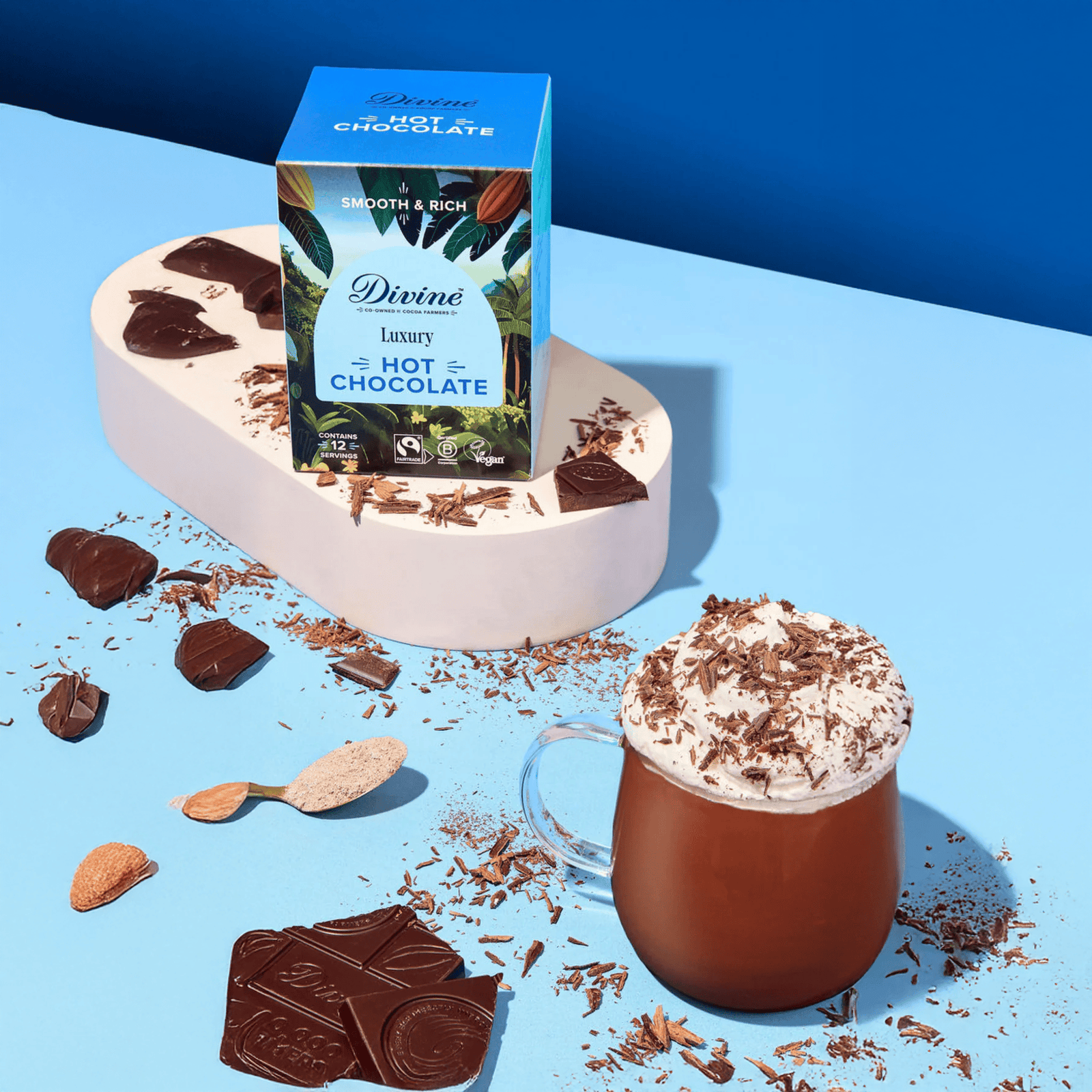 Divine Divine Luxury Hot Chocolate 250g | Smooth & Rich Fairtrade Vegan Hot Chocolate