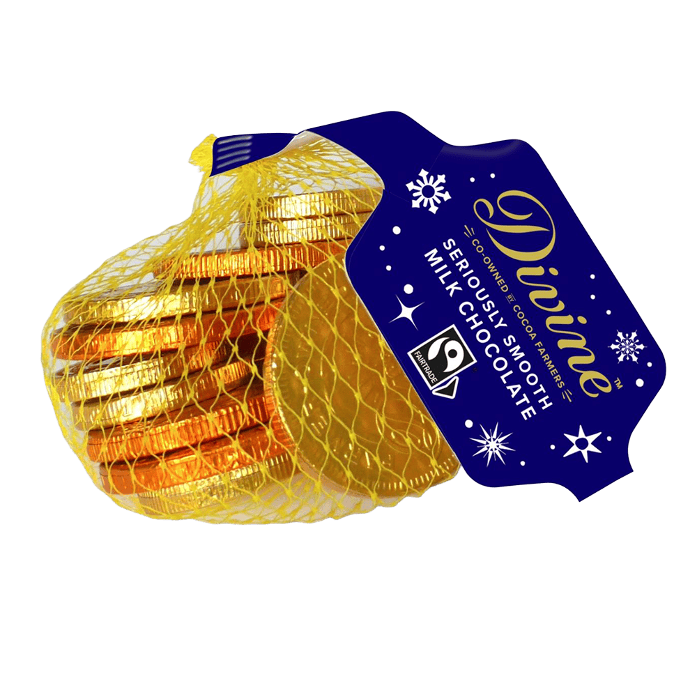 Divine Divine Milk Chocolate Coins (65g) - 75% Off!