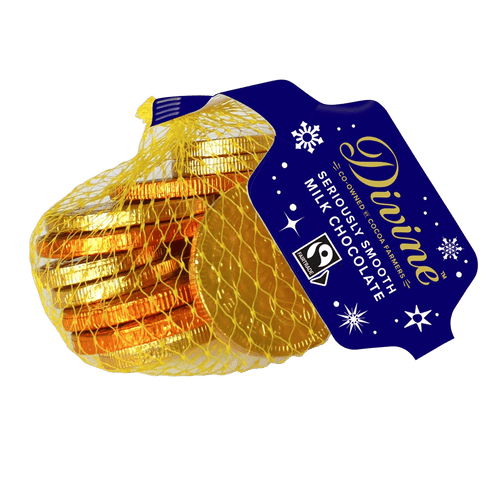 Divine Divine Milk Chocolate Coins (65g) - 75% Off!