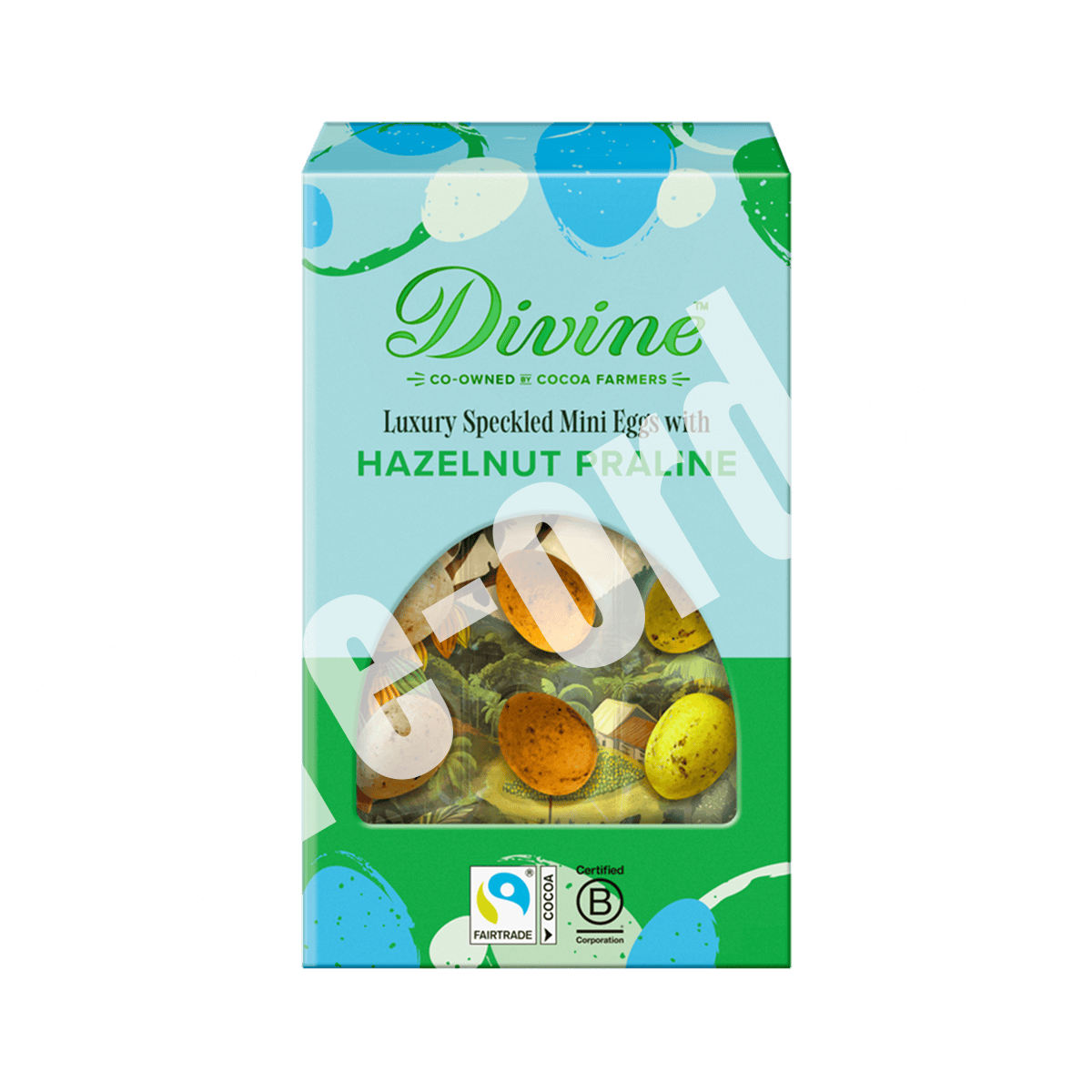 Divine Luxury Milk Chocolate Speckled Mini Easter Eggs with Hazelnut Praline 150g | Fairtrade