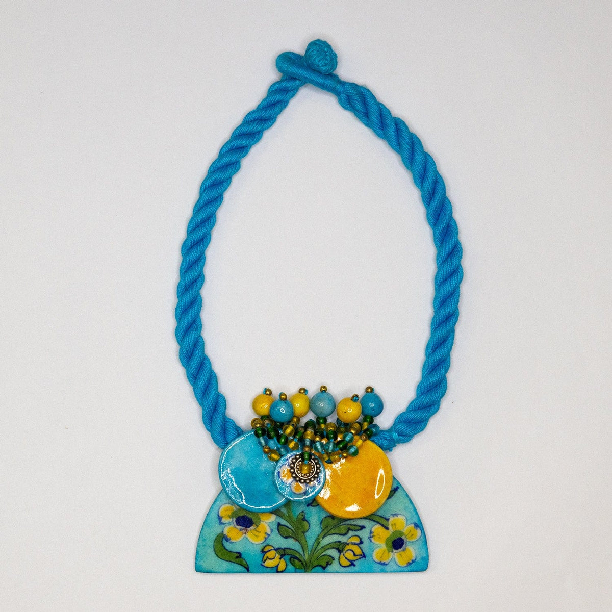 Ethiqana Half Disc Necklace - Turquoise