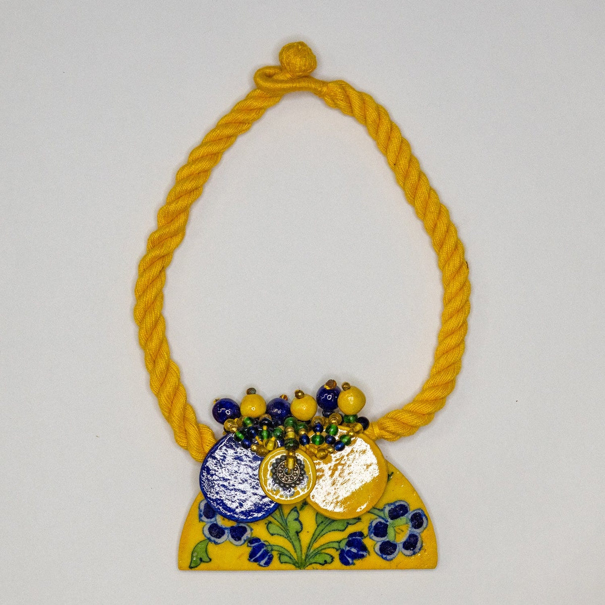 Ethiqana Half Disc Necklace - Yellow